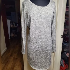 Dolce Bianca Heather Grey Sweater Dress Size Medium